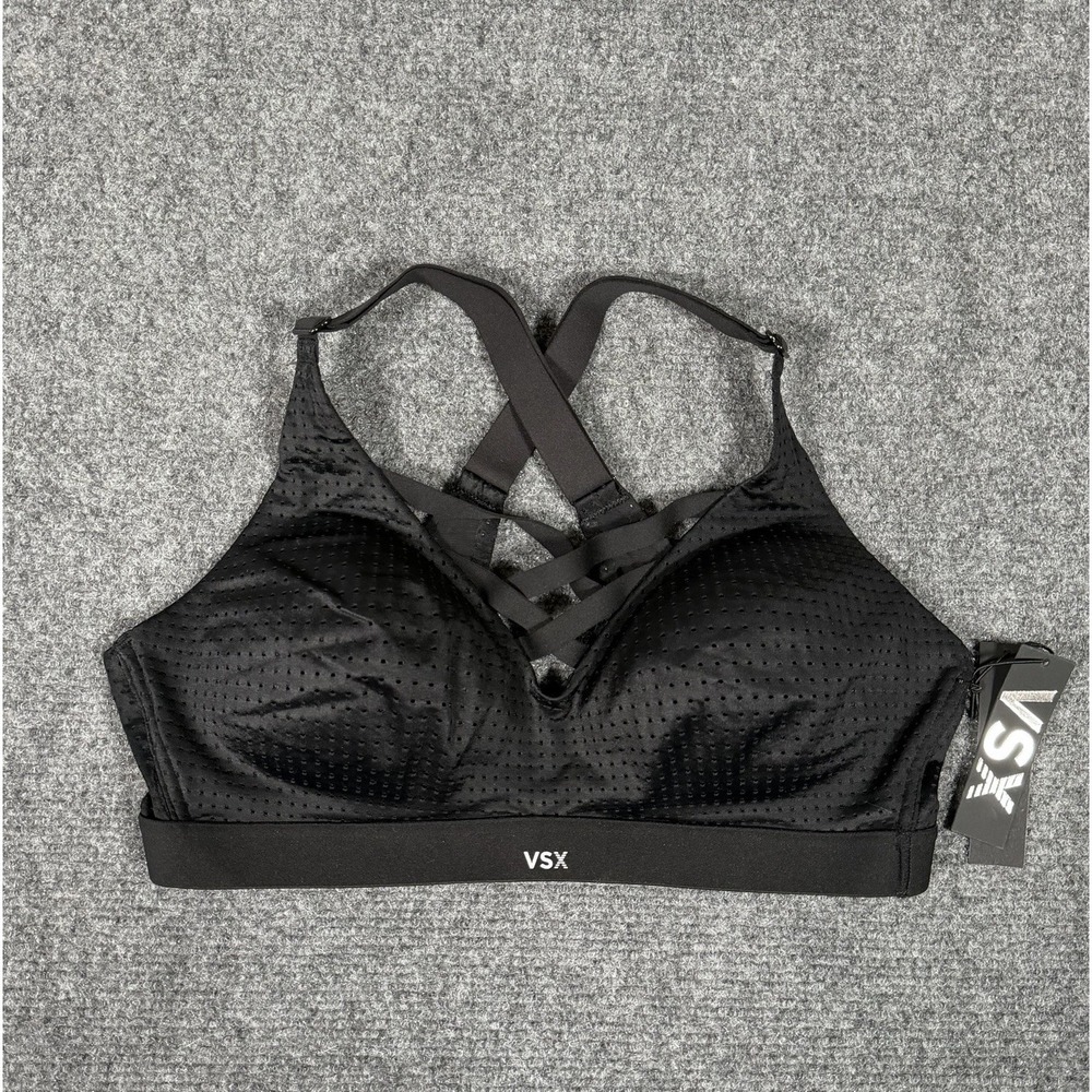 Victoria's Secret VSX Sport Lightweight Mesh Sports Bra Womens Small Black NWT